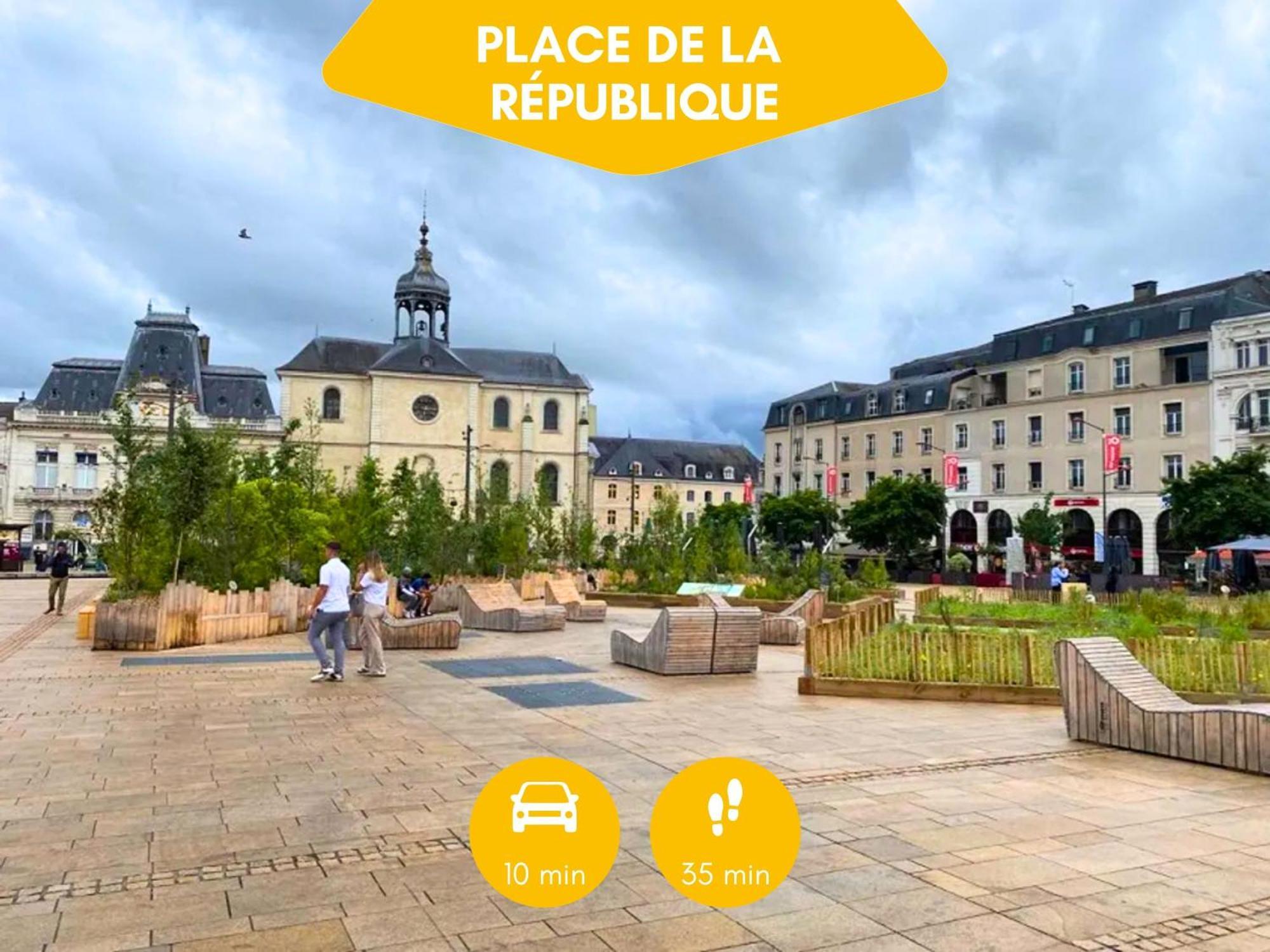 Ideal Groupe - Grands Espaces - 4 Chambres - Parking Gratuit - Proche Centre, Gare & Transports - Wifi - Offre Special De Reduction Jusqu'A -50 Льо Ман Екстериор снимка